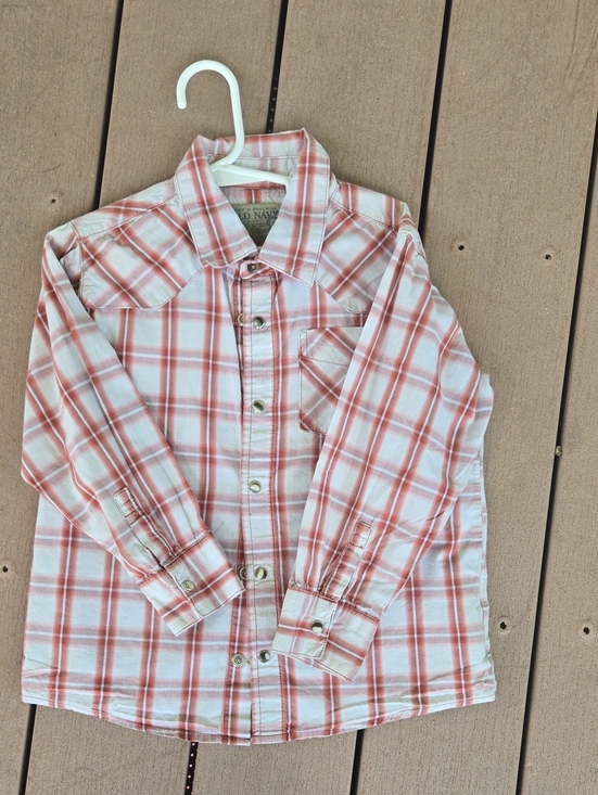 Old Navy Other - Old Navy Pink and White Plaid Button-Down Shirt